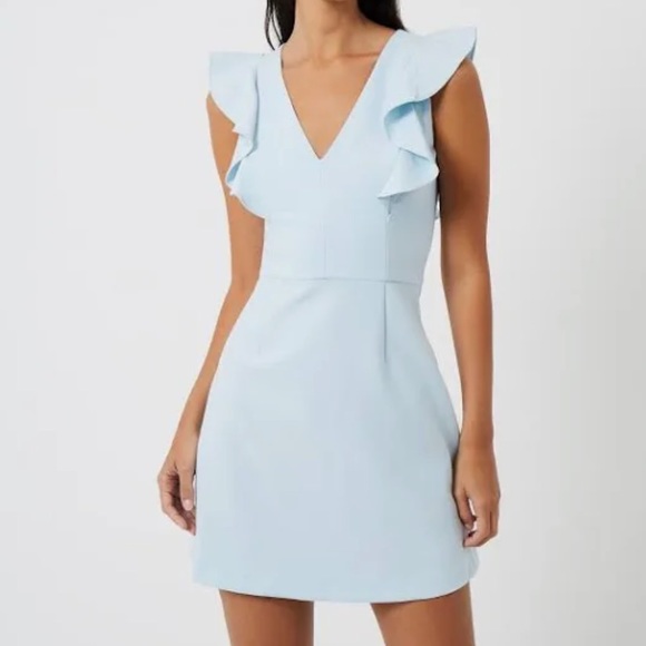 French Connection Whisper Ruffle Minidress - Picture 1 of 4